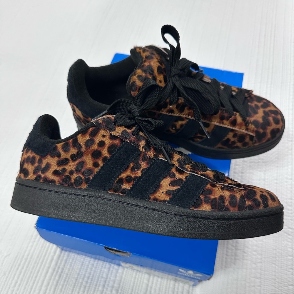 Adidas Animal Print Sneakers with Black Accents